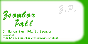 zsombor pall business card